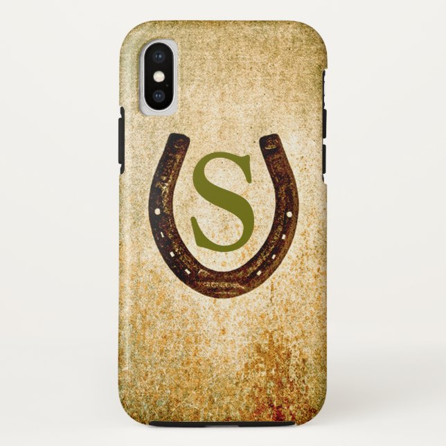 Hufeisen mit Monogramm zur Personalisierung Case-Mate iPhone Hülle (Rückseite)