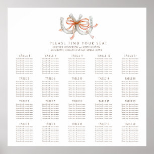 Hufeisen orangefarbenes Band 20 Tisch Herbst Hochz Poster