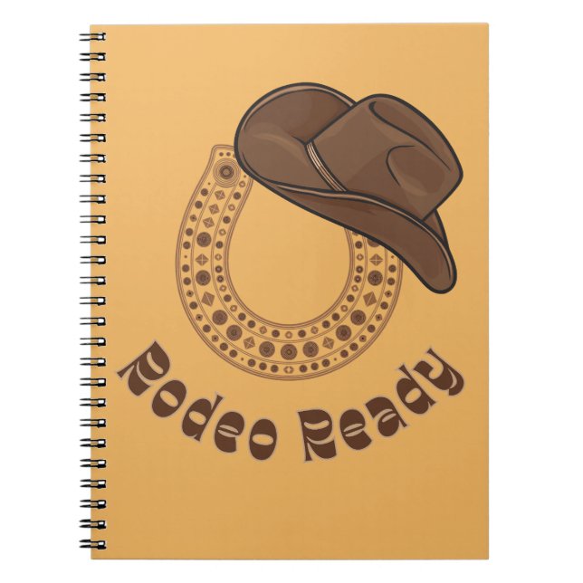 Hufeisen Rodeo Ready Notizblock (Vorderseite)