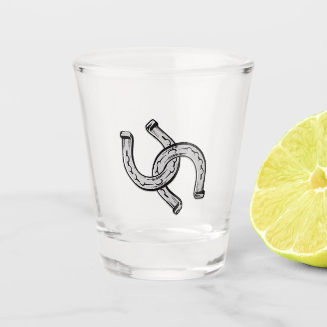Hufeisen Schnapsglas (Vorderseite)