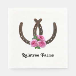 Hufeisen und Rose Serviette