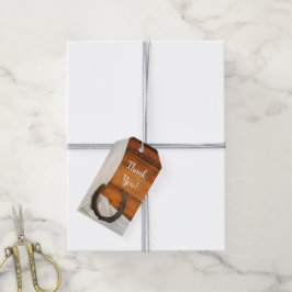 Hufeisen und Satin Western Stall Gastgeschenk Hoch Geschenkanhänger