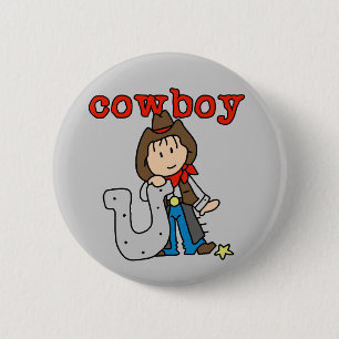 Hufeisencowboy-T-Shirts und Geschenke Button
