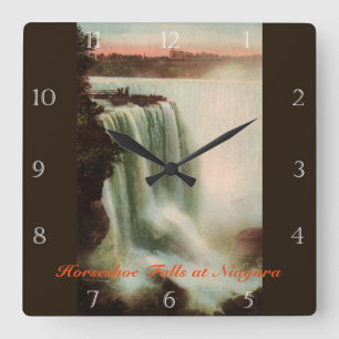 Hufeisenfälle in Niagara Custom Quadratische Wanduhr