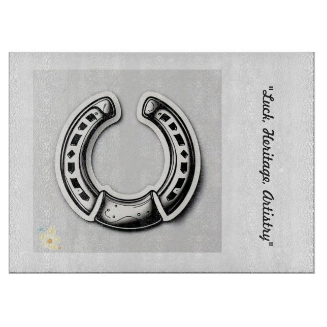 ‚Hufeisenklassiker‘ Schneidebrett (Vorderseite)