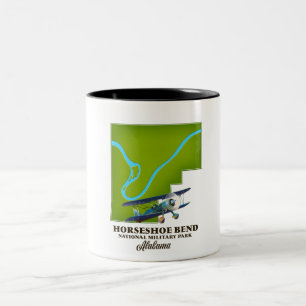 Hufeisenkurve National Military Park Zweifarbige Tasse