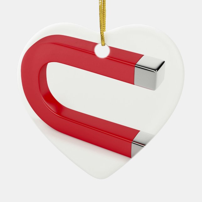 Hufeisenmagnet Keramikornament (Vorne)