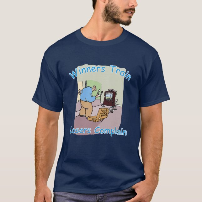 Hufeisennicken grundlegender dunkler T-Shirt (Vorderseite)