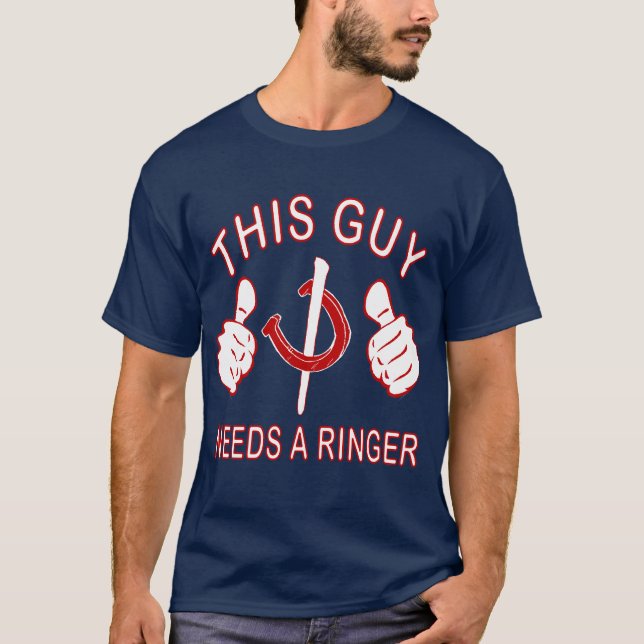 Hufeisennicken grundlegendes dunkles T-Shirt (Vorderseite)