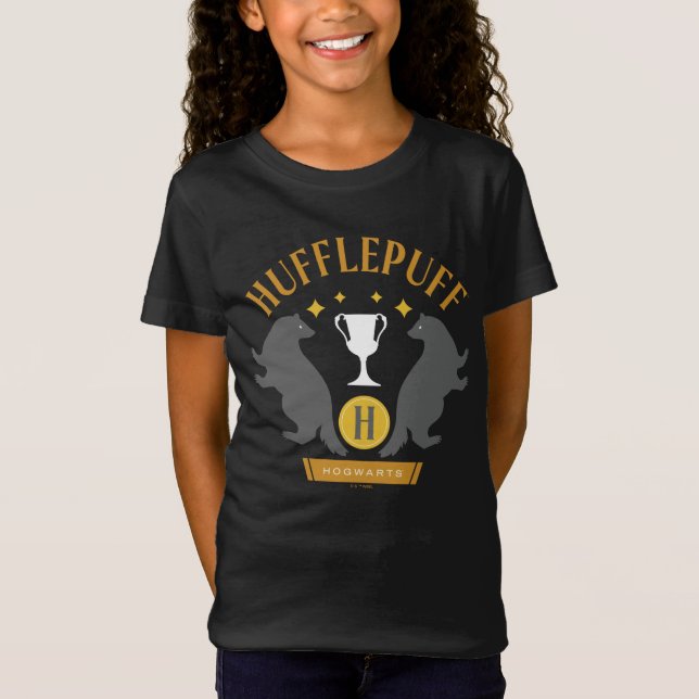 HUFFLEPUFF™ Badger and Cup House Pride Graphic T-Shirt (Vorderseite)