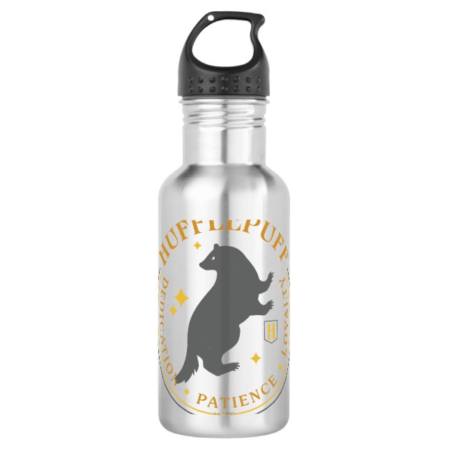 HUFFLEPUFF™ Badger House Pride Abzeichen Edelstahlflasche (Vorderseite)