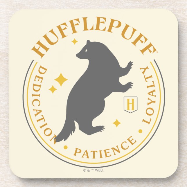 HUFFLEPUFF™ Badger House Pride Abzeichen Getränkeuntersetzer (Vorderseite)