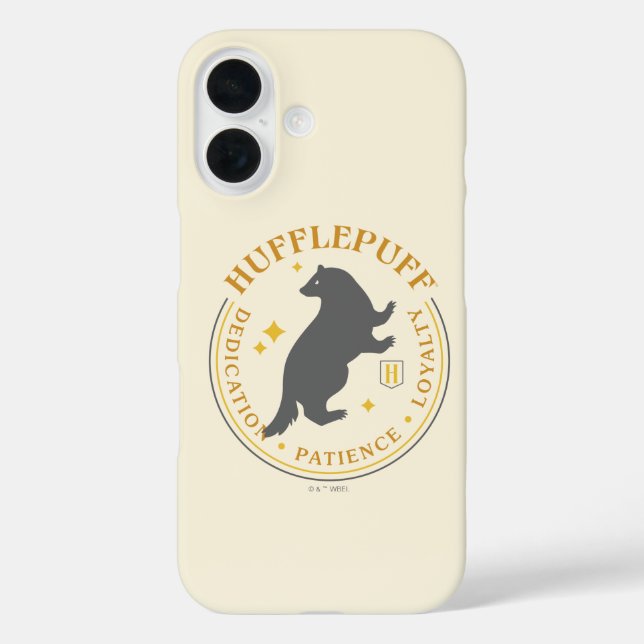 HUFFLEPUFF™ Badger House Pride Abzeichen iPhone 16 Hülle (Rückseite)