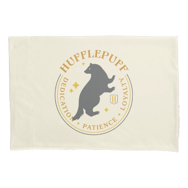 HUFFLEPUFF™ Badger House Pride Abzeichen Kissenbezug (Vorderseite)