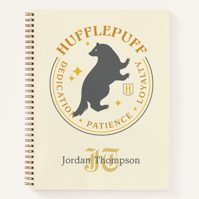 HUFFLEPUFF™ Badger House Pride Abzeichen Notizbuch (Vorderseite)