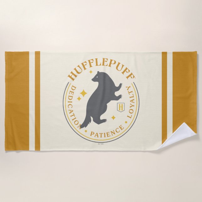 HUFFLEPUFF™ Badger House Pride Abzeichen Strandtuch (Vorderseite)