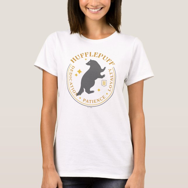 HUFFLEPUFF™ Badger House Pride Badge T-Shirt (Vorderseite)