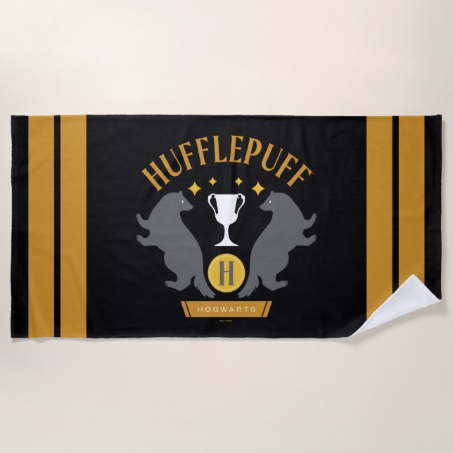 HUFFLEPUFF™ Badger und Cup House Pride Grafik Strandtuch (Vorderseite)