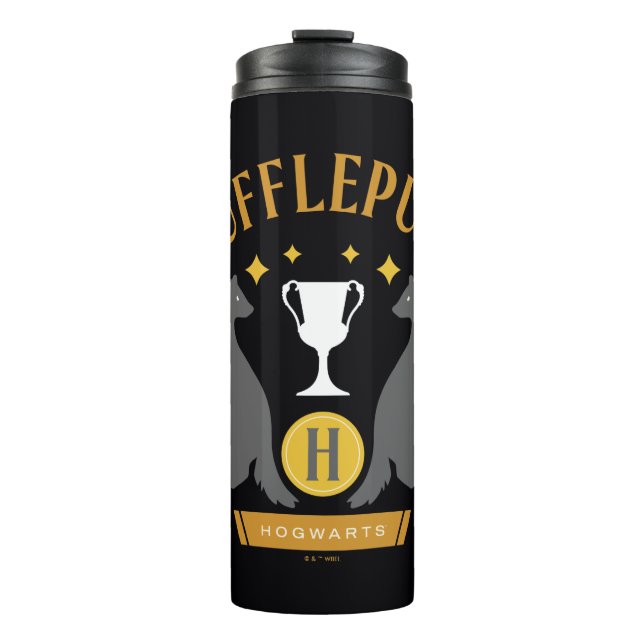 HUFFLEPUFF™ Badger und Cup House Pride Grafik Thermosbecher (Vorderseite)