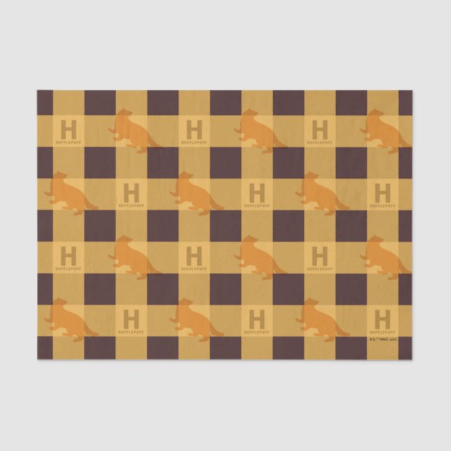 HUFFLEPUFF™ Check Plaid Pattern Seidenpapier (Vorderseite)