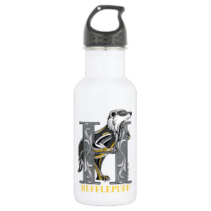 HUFFLEPUFF™ Crosshatched Emblem Edelstahlflasche