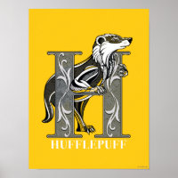 HUFFLEPUFF™ Crosshatched Emblem