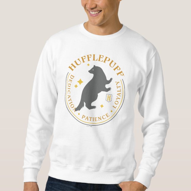 HUFFLEPUFF™ Dachs-Haus-Stolz-Abzeichen Sweatshirt (Vorderseite)