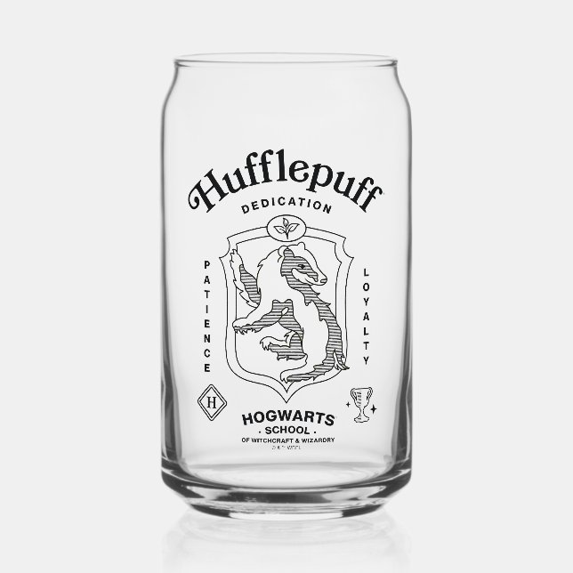 HUFFLEPUFF™ Hingabe Geduld Loyalität Wappen Dosenglas (Vorderseite)