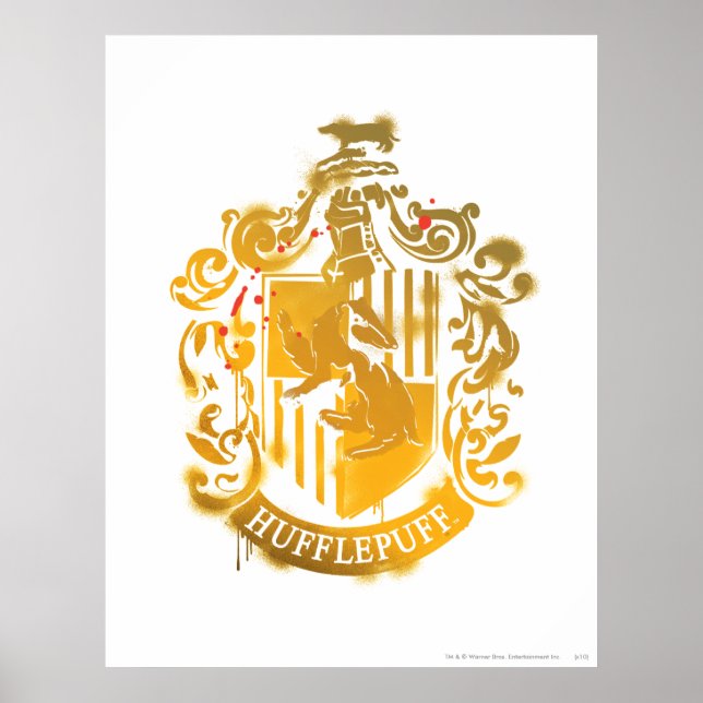 Hufflepuff Wappen - geplättelt Poster (Vorne)