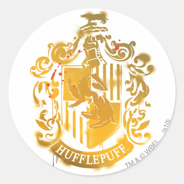 Hufflepuff Wappen - geplättelt Runder Aufkleber (Vorderseite)