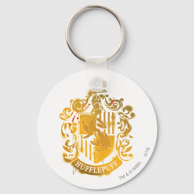 Hufflepuff Wappen - geplättelt Schlüsselanhänger (Vorderseite)