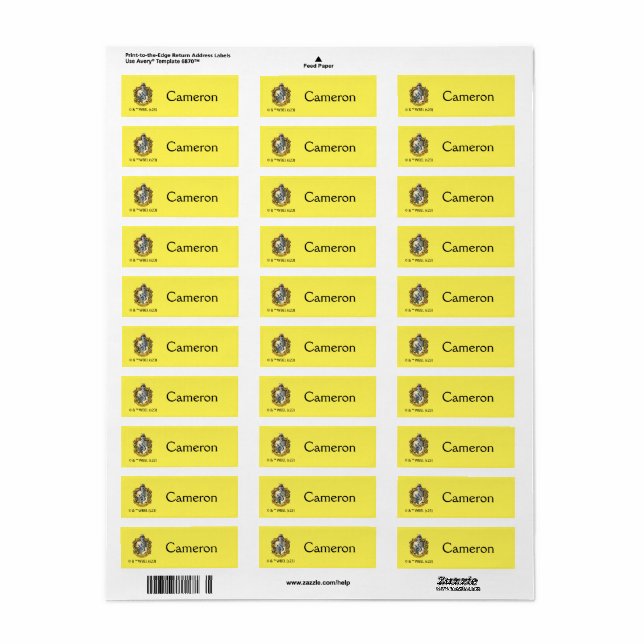 Hufflepuff-Wappen Kinder (Vorne)