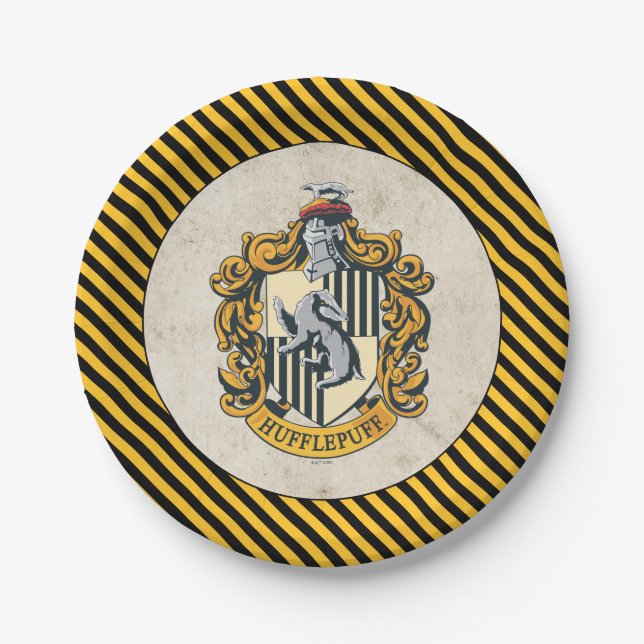 Hufflepuff-Wappen Pappteller (Vorderseite)