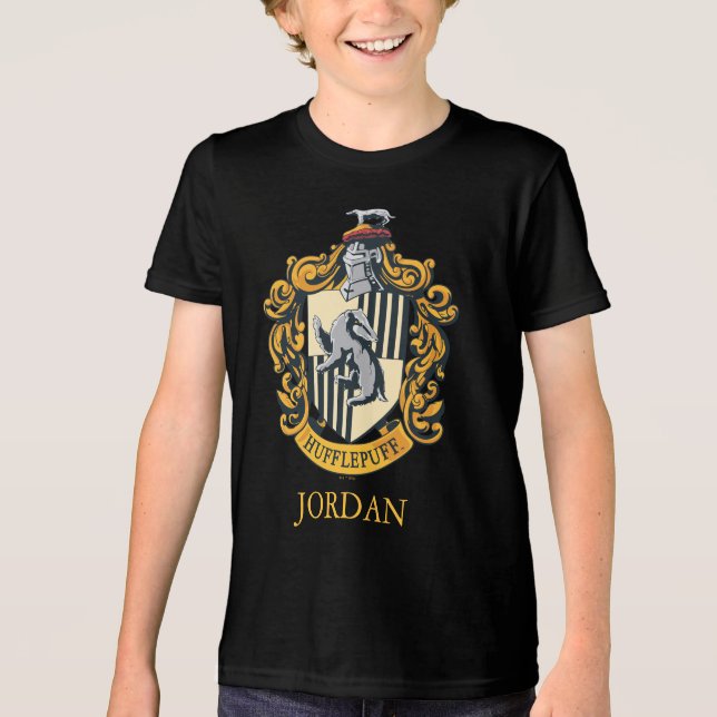 Hufflepuff-Wappen Tri-Blend Shirt (Vorderseite)