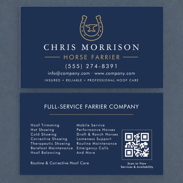 Huffschmied Hufeisen QR Code Visitenkarte (Von Creator hochgeladen)
