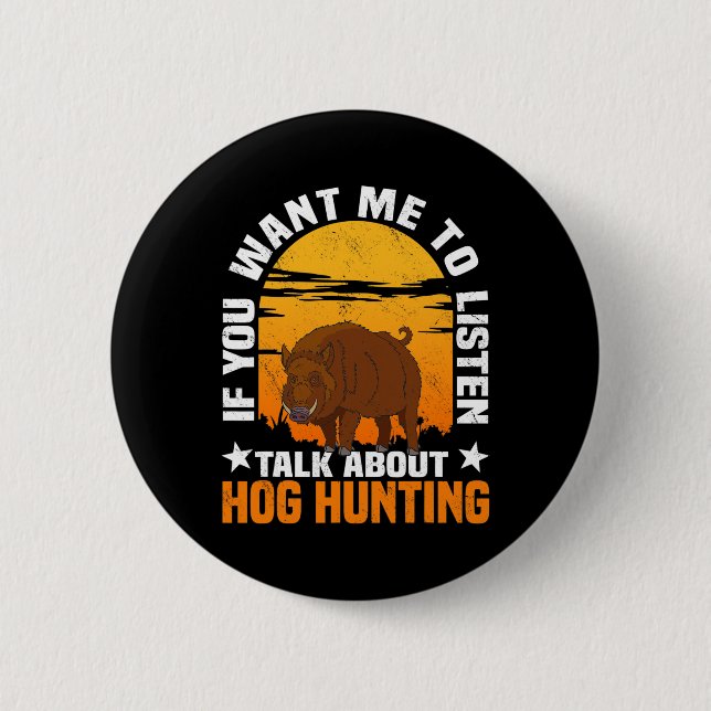 Hufjagd Schwein Hunter Huntsman 1 Button (Vorderseite)