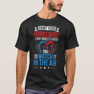 Hufschmied Amerikanische Farben Hufbeschlag Hufeis T-Shirt