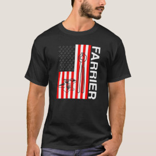 Hufschmied Hufeisen Hufbeschlag Pferd T-Shirt