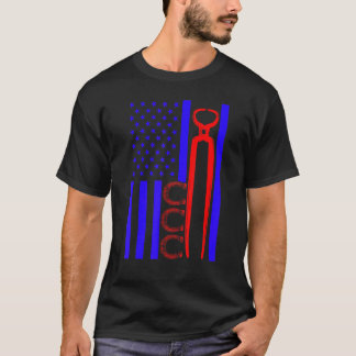Hufschmied Hufeisen Hufschneiden Equine Beschlagen T-Shirt