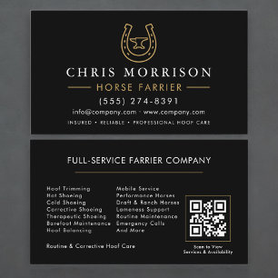 Hufschmied QR Code Visitenkarte