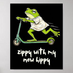Hüftersatz-Chirurgie Frosch Zippy Mit Neuem Hippy Poster