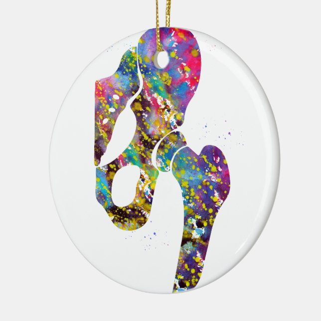 Hüftgelenk Keramik Ornament (Links)