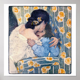 Hug and Kiss, Jessie Willcox Smith Poster