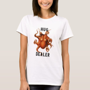 'Hug Dealer' Lustiger Krake von Ernst Haeckel Weiß T-Shirt