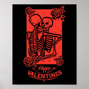 Hug Happy Valentines Day Funny Couple Men Frauen Poster