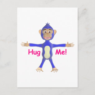 Hug Me Chimp Postkarte