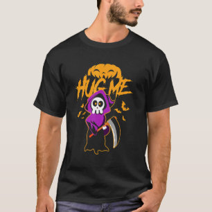 Hug Me Classic Sensenmann Death Creepy Skeleton Ha T-Shirt