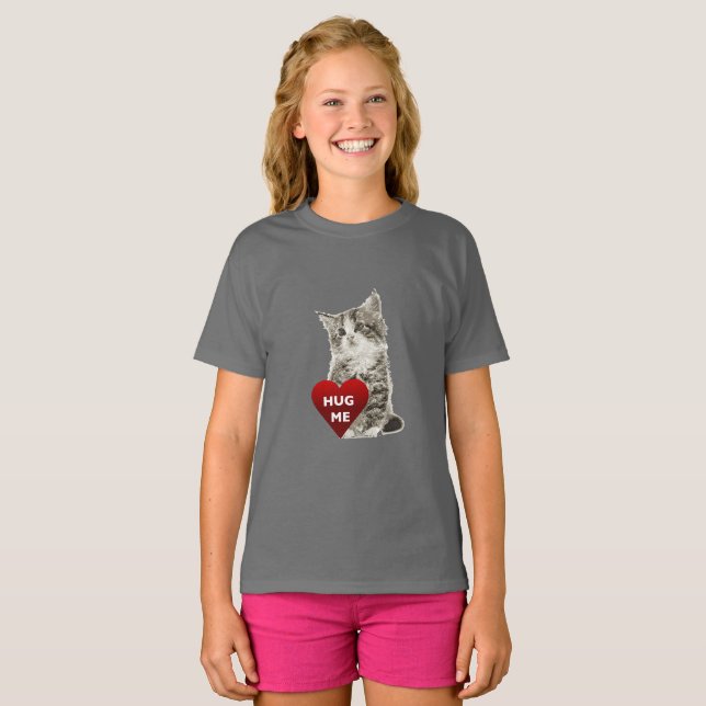 Hug Me - Der grundlegende T - Shirt von Mädchen (Vorne ganz)