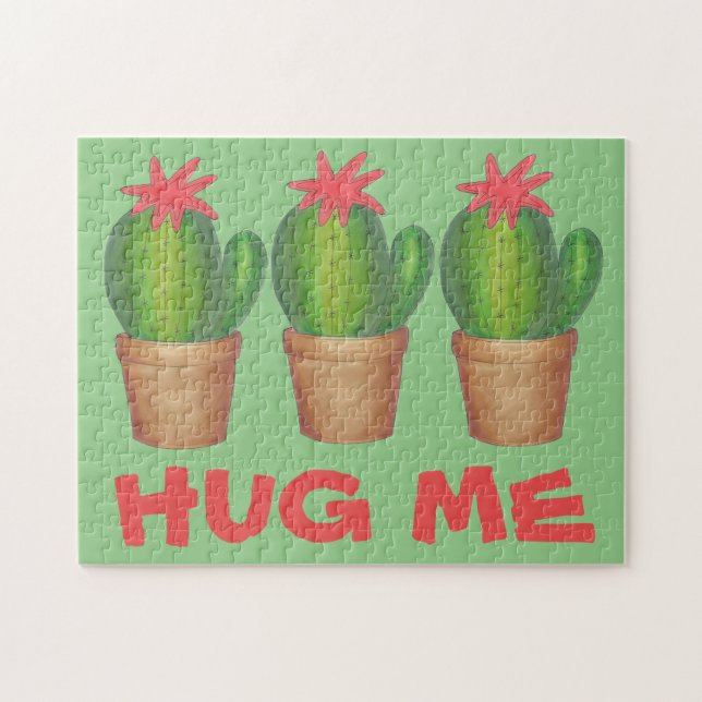 Hug Me Green Cactus Cacti Cactuses Potted Pflanze (Horizontal)