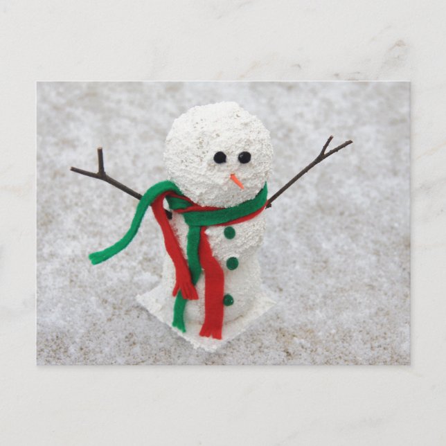 Hug Me Snowman Postkarte (Vorderseite)